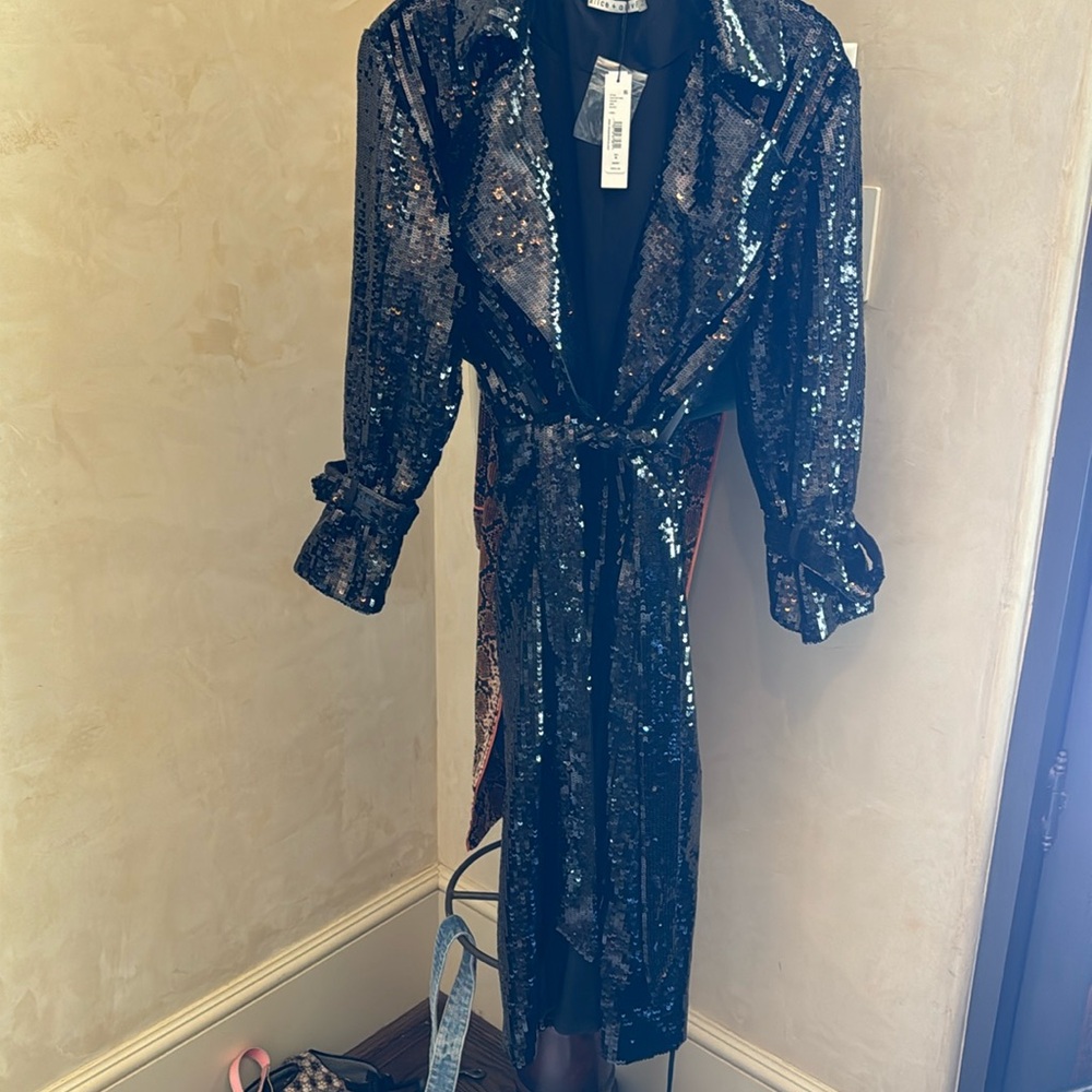 Alice and Olivia sequin trench coat! Brand new never been used!